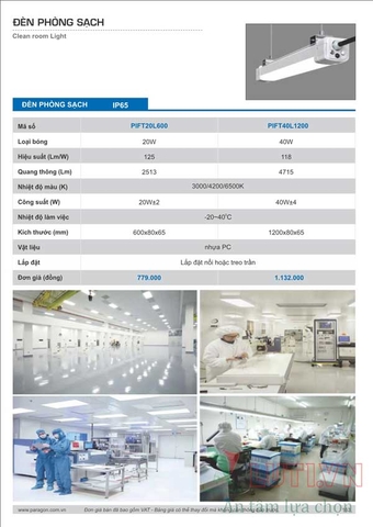 CATALOGUE BẢNG GIÁ ĐÈN LED PARAGON 2021-2022