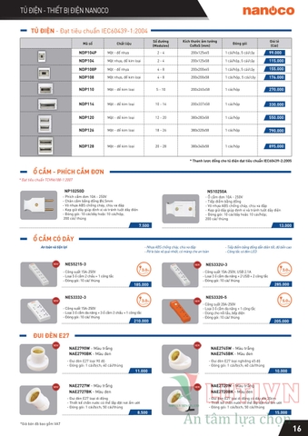 CATALOGUE THIẾT BỊ ĐIỆN PANASONIC 2021 (THÁNG 10)