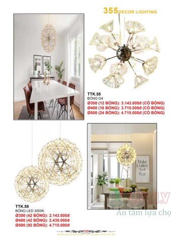 CATALOGUE BẢNG GIÁ ĐÈN LED TRANG TRÍ 355 NĂM 2021