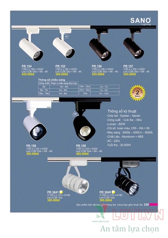 CATALOGUE BẢNG GIÁ ĐÈN LED TRANG TRÍ SANO 2021 (PHẦN 1)