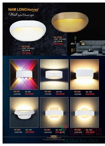 CATALOGUE BẢNG GIÁ ĐÈN LED TRANG TRÍ NAM LONG 2021 (PHẦN 2)