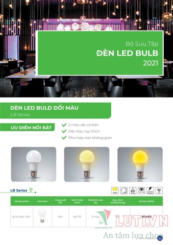 CATALOGUE BẢNG GIÁ ĐÈN LED KINGLED NĂM 2021