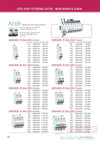 CATALOGUE BẢNG GIÁ THIẾT BỊ ĐIỆN SCHNEIDER NĂM 2021