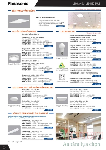 CATALOGUE THIẾT BỊ ĐIỆN PANASONIC 2021 (THÁNG 10)