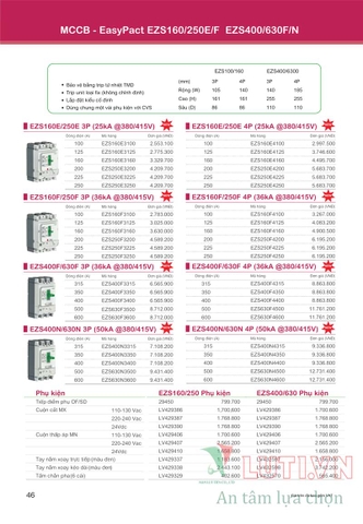 CATALOGUE BẢNG GIÁ THIẾT BỊ ĐIỆN SCHNEIDER NĂM 2021