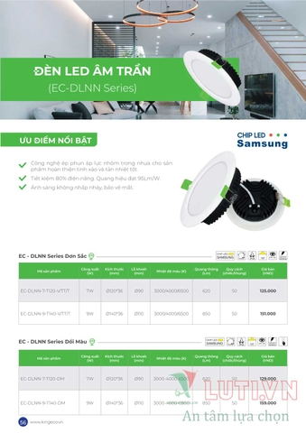 CATALOGUE BẢNG GIÁ ĐÈN LED KINGLED NĂM 2021