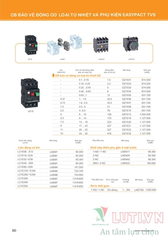 CATALOGUE BẢNG GIÁ THIẾT BỊ ĐIỆN SCHNEIDER NĂM 2021