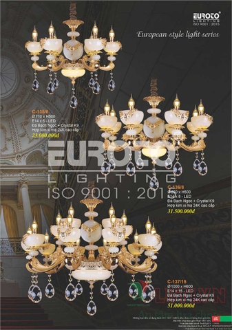 CATALOGUE BẢNG GIÁ ĐÈN TRANG TRÍ EUROTO 2022 (P1)