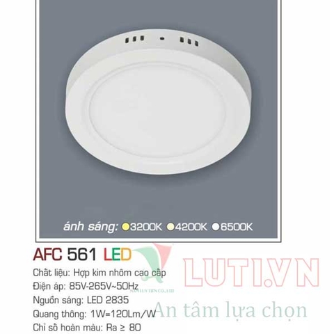 Đèn led ốp trần nổi tròn AFC-561-18W