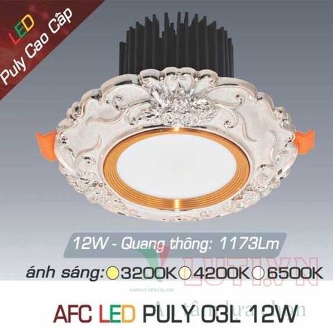 Đèn âm trần tròn AFC-PULY 03L-12W