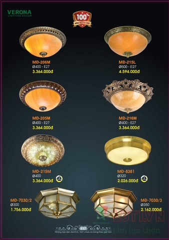 CATALOGUE BẢNG GIÁ ĐÈN LED TRANG TRÍ VERONA 2021 (PHẦN 1)