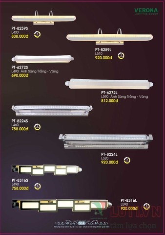 CATALOGUE BẢNG GIÁ ĐÈN LED TRANG TRÍ VERONA 2021 (PHẦN 2)