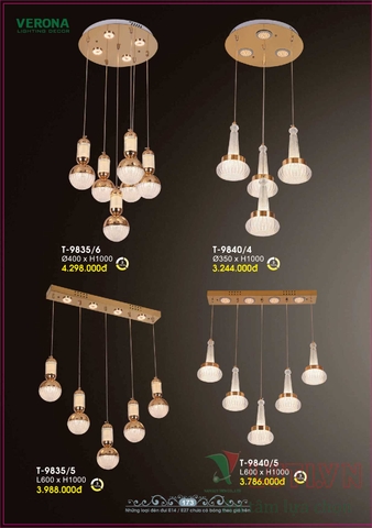 CATALOGUE BẢNG GIÁ ĐÈN LED TRANG TRÍ VERONA 2021 (PHẦN 1)