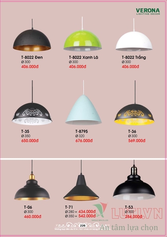 CATALOGUE BẢNG GIÁ ĐÈN LED TRANG TRÍ VERONA 2021 (PHẦN 1)