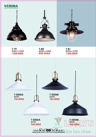 CATALOGUE BẢNG GIÁ ĐÈN LED TRANG TRÍ VERONA 2021 (PHẦN 1)