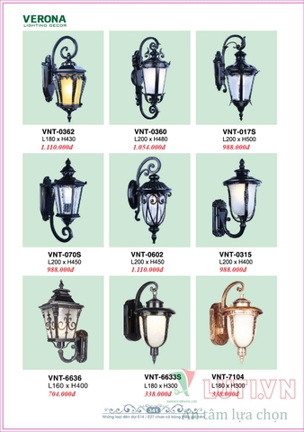 CATALOGUE BẢNG GIÁ ĐÈN LED TRANG TRÍ VERONA 2021 (PHẦN 2)