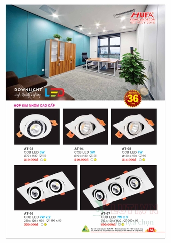 CATALOGUE BẢNG GIÁ ĐÈN LED HUFA NĂM 2021