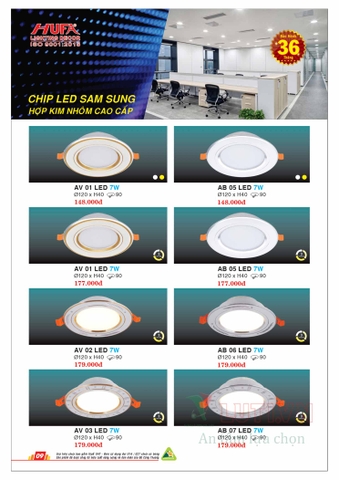 CATALOGUE BẢNG GIÁ ĐÈN LED HUFA NĂM 2021