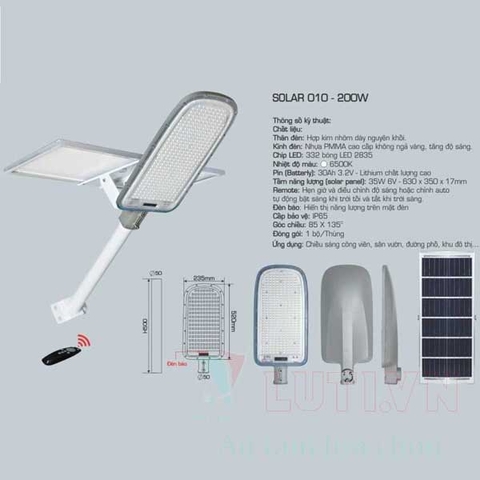 Đèn đường năng lượng mặt trời AFC SOLAR 010-200W