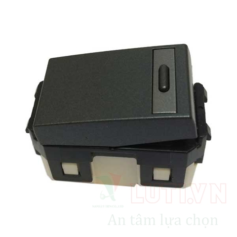 Công tắc B 1 chiều màu đen ánh kimWEG55317MB