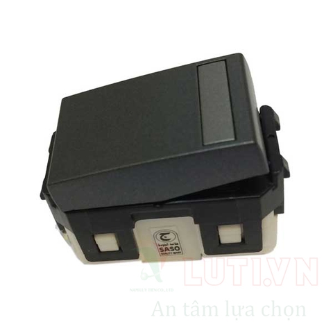 Công tắc C 2 chiều màu đen ánh kimWEG55327MB