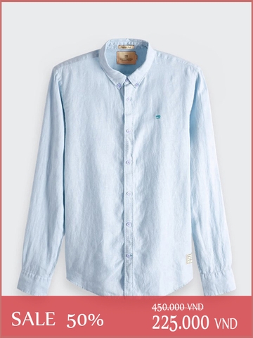 Áo Sơ Mi Tay Dài Scotch & Soda Garment Dyed Linen Regular Fit Shirt - SIZE L