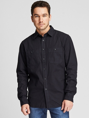 Áo Sơ Mi Nam Men Washed Slim Fit Work Shirt - SIZE L-XL