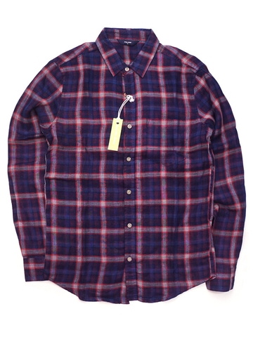 Áo Sơ Mi Tay Dài POLHAM LINEN PLAID LONG SLEEVE SHIRT - SIZE 95