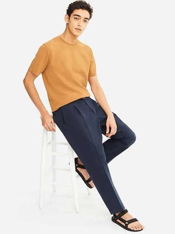 Quần Kaki Nam UNIQLO EZY COTTON RELAXED FIT ANKLE PANTS - SIZE S-M