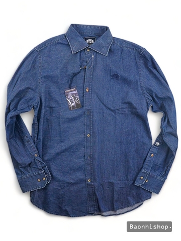 Áo Sơ Mi Nam State Of Art Plain Indigo Denim Shirt - SIZE L