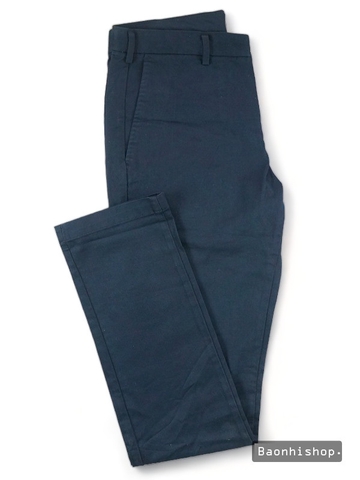 Quần Kaki Nam UNIQLO MEN Slim Fit Chino Flat Front Pants NAVY - SIZE 29-32