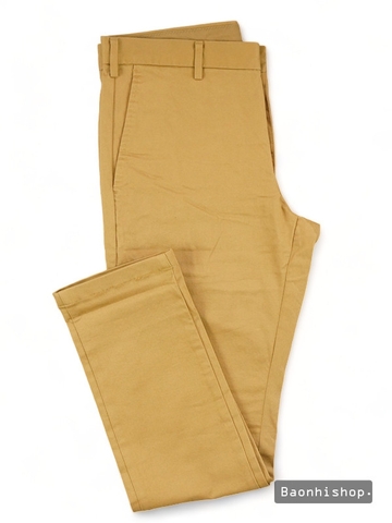 Quần Kaki Nam Slim Fit Chino Flat Front Pants KHAKI - SIZE 29-30