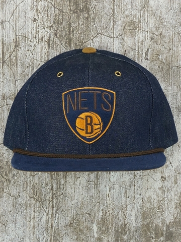 Nón Snapback Mitchell And Ness Brooklyn Nets Denim Snapback