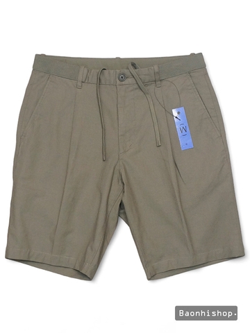 Quần Short Nam EZY Pleat Chino Shorts OLIVE - SIZE XS-S-M