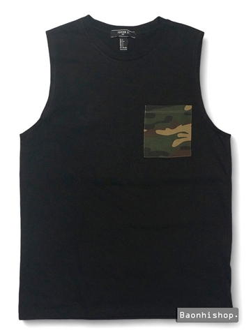 Áo Thun Ba Lỗ Nam Forever21 With Pocket Camo Tank Top - SIZE S