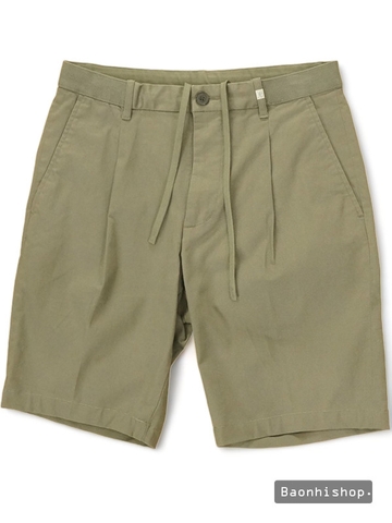 Quần Short Nam Uniqlo Relaxed Stretch Chino Shorts OLIVE - SIZE XS-S-M