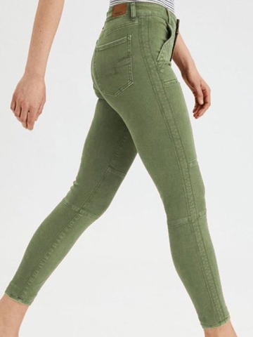 Quần Jeans Nữ AE Ne(x)t Level Stretch Hi-Rise Jegging Crop Olive - SIZE 2/4/6