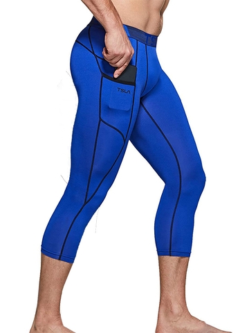 Quần Bó Cơ Combat Legging Nam TSLA Tesla Cool Dry Compression Capris - SIZE S