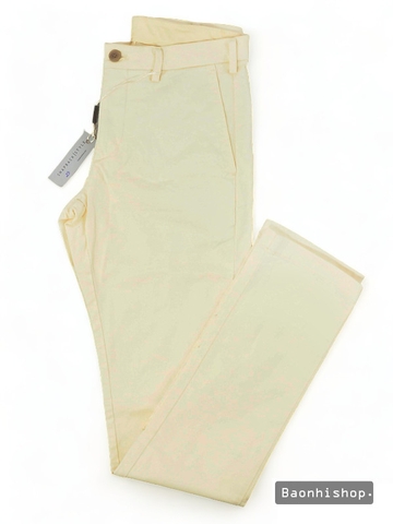 Quần Kaki Nam Slim Fit Chino Flat Front Pants YELLOW - SIZE 29-30-31