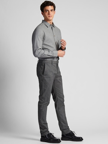 Quần Kaki Nam Slim Fit Chino Flat Front Pants Dark GREY - SIZE 28-29-30-31-32-34