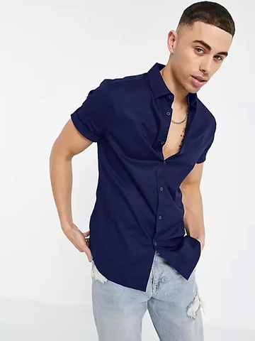 Áo Sơ Mi Nam Tay Ngắn Asos Slim Fit Shirt - SIZE S