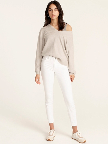 Quần Jeans Nữ J-Crew Toothpick Jean In White - SIZE 28/30