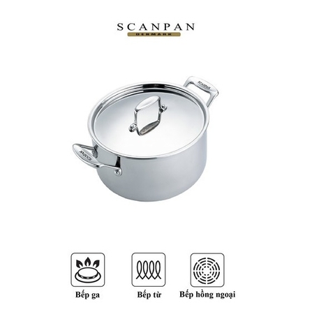 Nồi inox Scanpan Fusion5 20cm 74252000 3,7L