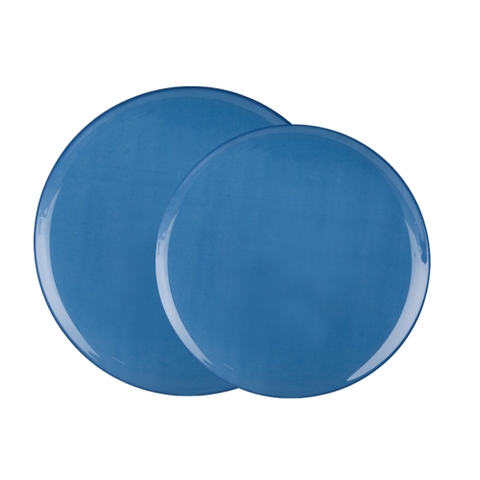 Bộ đĩa (dĩa) Luminarc Arty thủy tinh Blue 2 chi tiết H3239