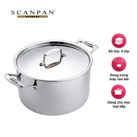 Nồi inox Scanpan Fusion5 20cm 74252000 3,7L