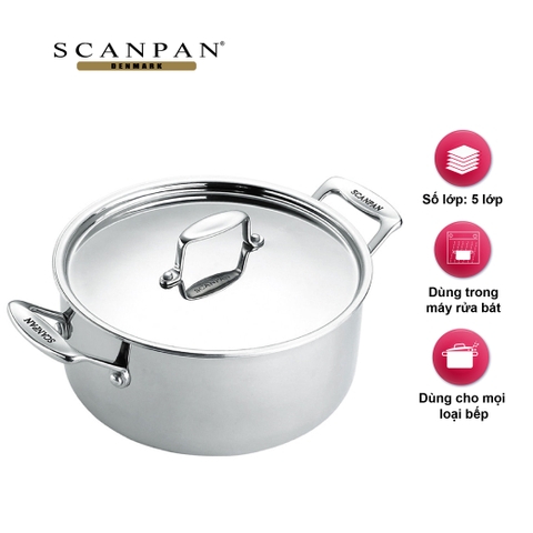 Nồi inox Scanpan Fusion5 24cm 74252400 5,2L