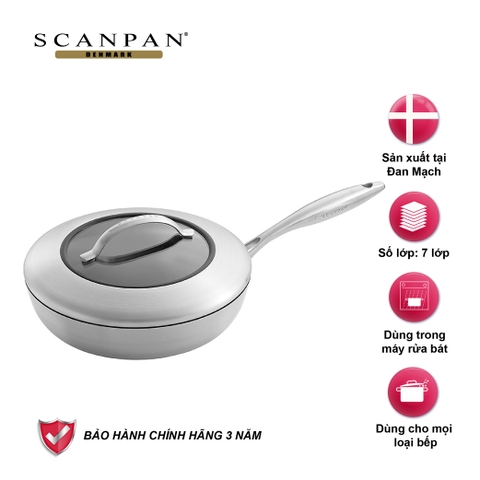 Chảo chống dính sâu lòng Scanpan CTX 26cm 65102600 đáy từ có nắp