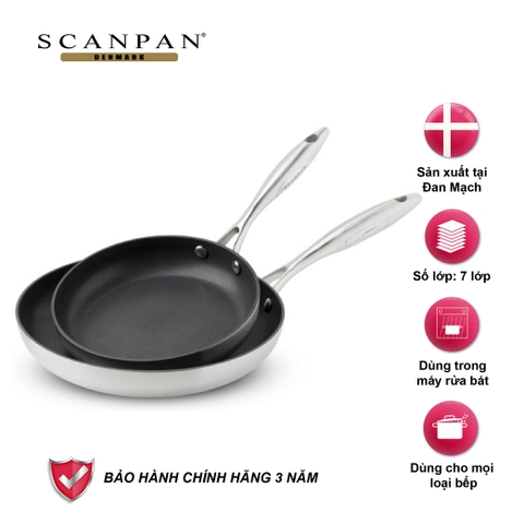 Bộ chảo chống dính 2 chi tiết Scanpan CTX 20cm & 28cm 65202803 đáy từ