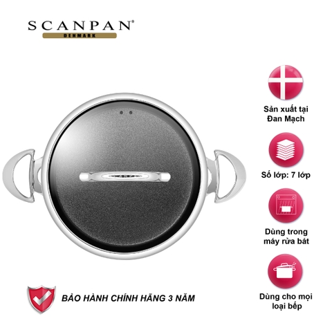 Nồi hầm chống dính Scanpan HaptiQ 26cm 6001252600 đáy từ 6,5L