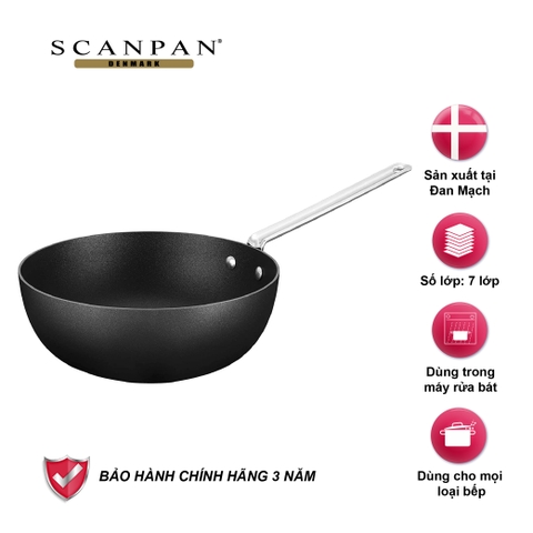 Chảo chống dính sâu lòng Scanpan TechnIQ 26cm 54082608 đáy từ